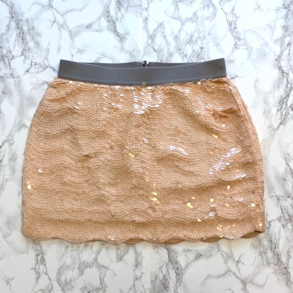 BCBGGeneration Michaela Sequined Mini Rose Size XS